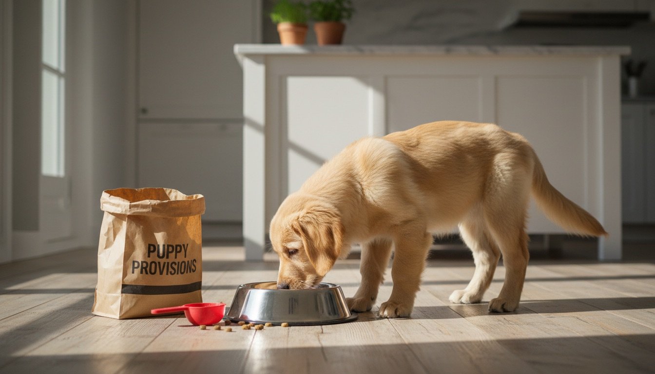 Feeding a Golden Retriever puppy without losing your mind